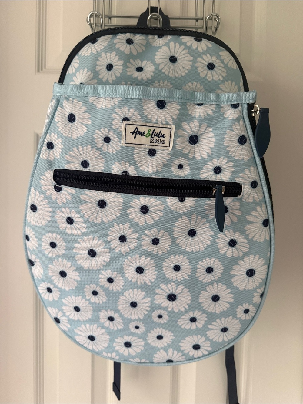 Ame & Lulu Little Love Kids Floral Daisy Light Blue Tennis Backpack
